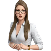 office lady with accessories sticker