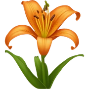 An orange Lilly flower  sticker