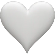 White heart  sticker