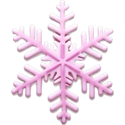 pink snowflake  sticker