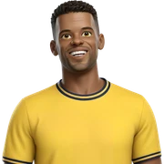 smiling boy in yellow shirt sticker