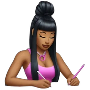 Nicki minaj writing sticker