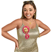 smiling girl in jewelry sticker