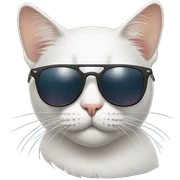 Cat with sunglasses sticker