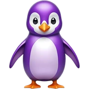 Purple penguin  sticker