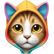 cat wears a hoodie sticker