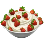 Fresas con crema sticker