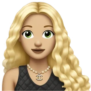 A pretty blonde girl with Chanel and long hair sticker