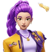 girl with purple hair jewelry sticker