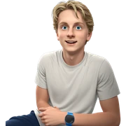 smiling boy with blue eyes sticker