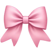 light pink bow on light pink bow sticker