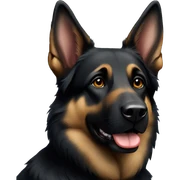 Black German Shepherd sticker