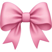 Baby pink bow sticker