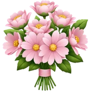 pale pink flower bouquet  sticker