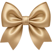 Beige bow sticker
