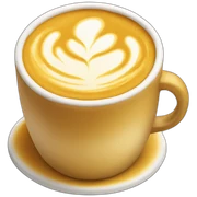 golden latte cup sticker