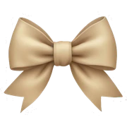 Beige bow sticker
