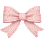 light pink lace bow sticker