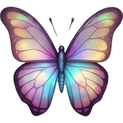 holographic butterfly sticker