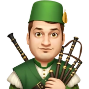 Green Bagpiper sticker