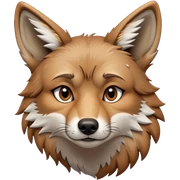 Sad coyote with tears streaming down the face sticker