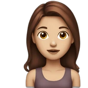 girl with dark red and brown hair sticker