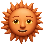 Terracotta sun sticker