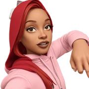 red-haired girl in hoodie sticker