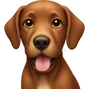 Cute brown dog sticker