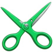 scissors green sticker