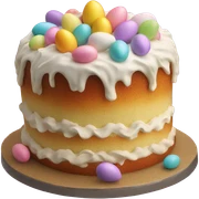 Realistic detailed Easter cake sticker