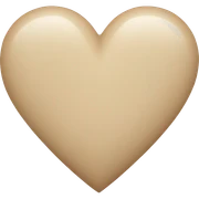 Beige heart sticker