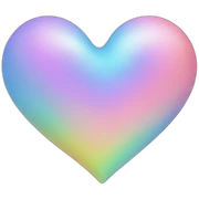 Rainbow heart pastel sticker