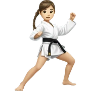 niña taekwondo sticker
