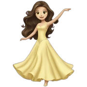 a brunette with long hair who dances ballroom dancing sticker