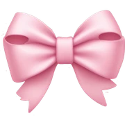 light pink bow on light pink bow sticker