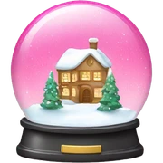 Pink snow globe sticker