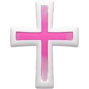 Pink cross sticker