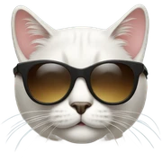 Cat with sunglasses sticker
