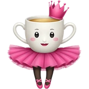 Tasa blanca con cara piernas y que sea bailarina  sticker