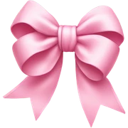 light pink bow on light pink bow sticker