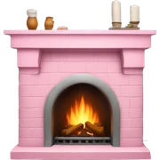 Winter Pink FirePlace sticker