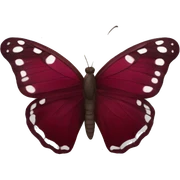 Burgundy butterfly sticker