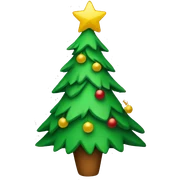 Christmas tree wearing a Christmas hat  sticker