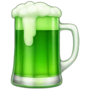 Green beer sticker