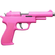 pink gun sticker