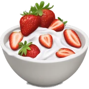 fruit yogurt bowl with strawberries and grapes sticker