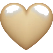 Beige heart sticker