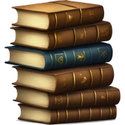 A stack of fantasy books sticker