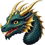 Black and gold Fantasy dragon sticker